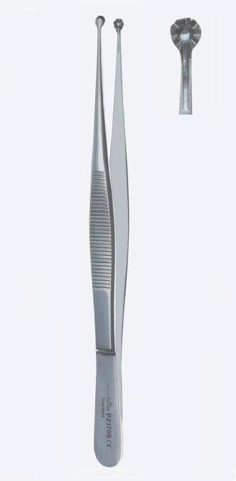 Пінцети, хірургічні, "Selman Fino Micro", для тканин, прямі, кінчик 3,5 мм, загальна довжина 150 мм, 6". Бренд - Asanus Medizintechnik Gmb, Німеччина